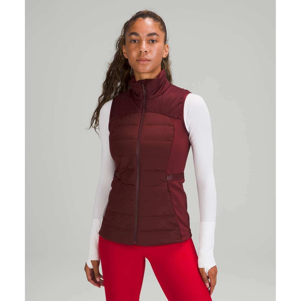 Lululemon Women's Down For It Vest Red Merlot Water Repellent 8